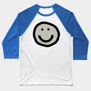 Minimal Happy Smiley Face Lead Crystal Baseball T-Shirt